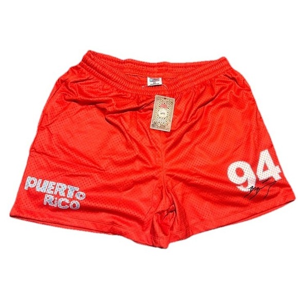 Bad Bunny Residencia No me quiero ir de aquí Mesh Basketball Shorts PR Size XL